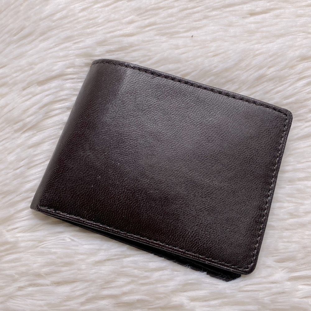 Genuine Leather Brown Men’s Billfold Wallet